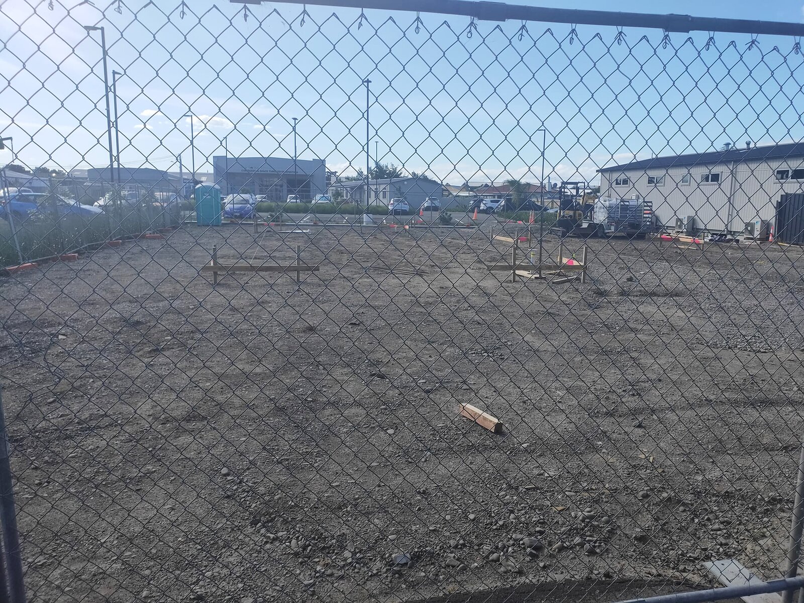 The cleared, fenced site at 109 Canning Road before construction began