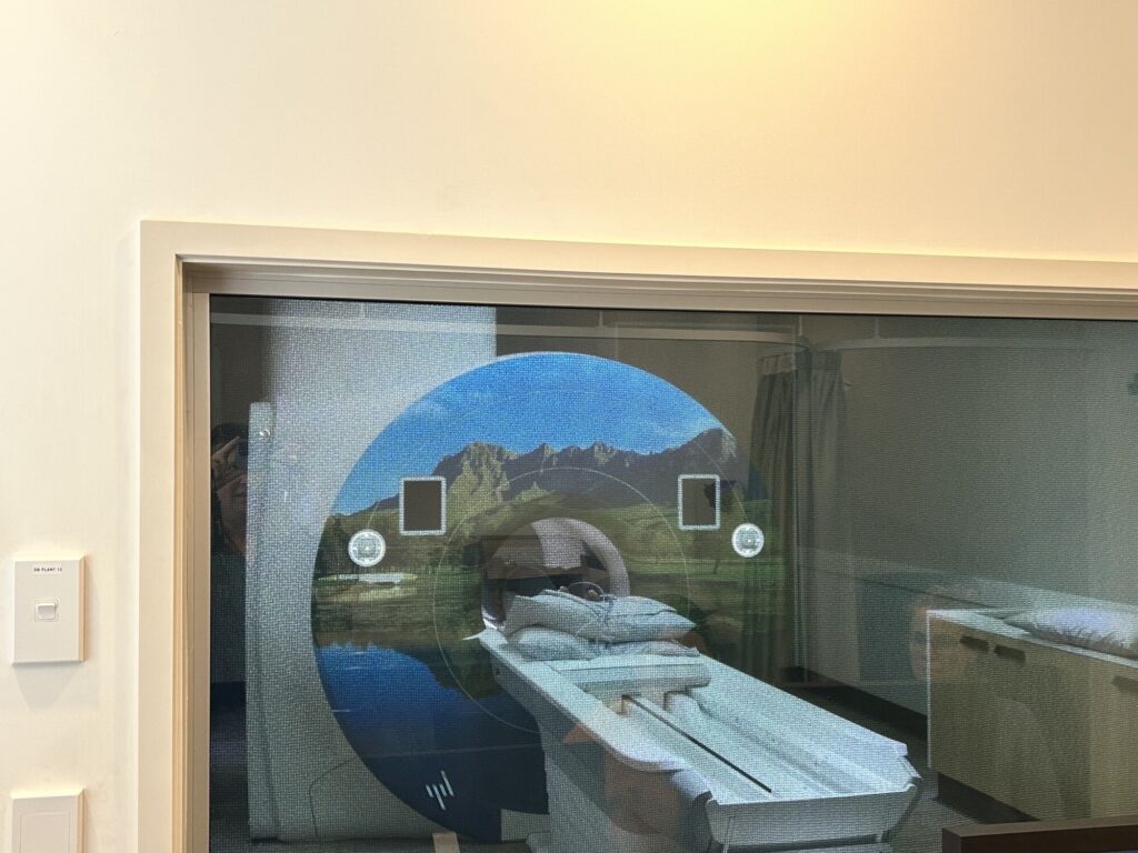111 Canning Road - MRI suite door with mural graphic