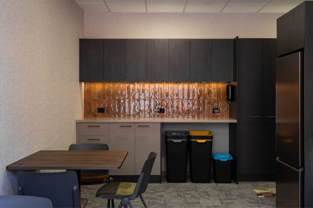 4 Murray Place - staff kitchenette with copper tile splashback
